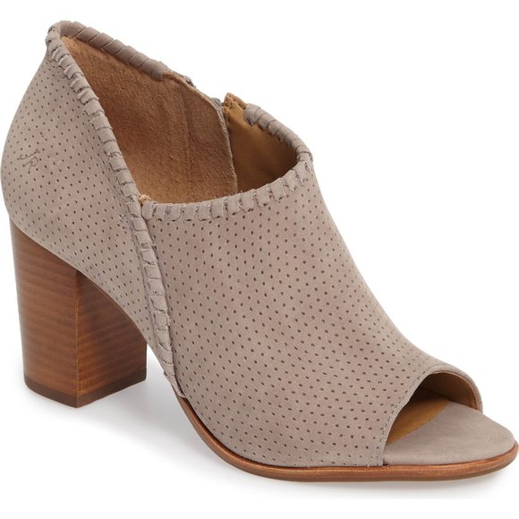 Jack Rogers Shoes - Jack Rodgers • Maya Peep Toe Bootie • Tan Suede